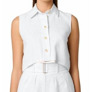 NEW HEVRON katja top in white